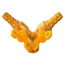 J2040 CW617n Brass Leakproof Gas Ball Valve with Two Mouth